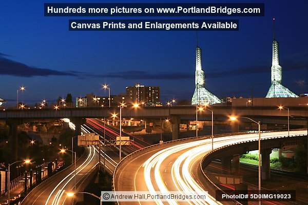 Oregon Convention Center Lights Dusk (Portland, Oregon)