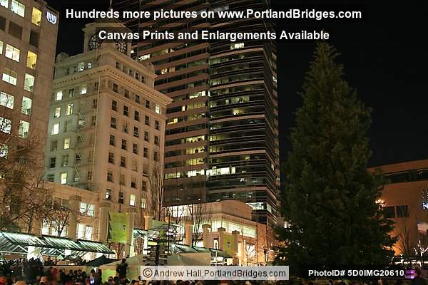 Portland Christmas Tree Lighting, 2007, Pioneer Courthouse Square