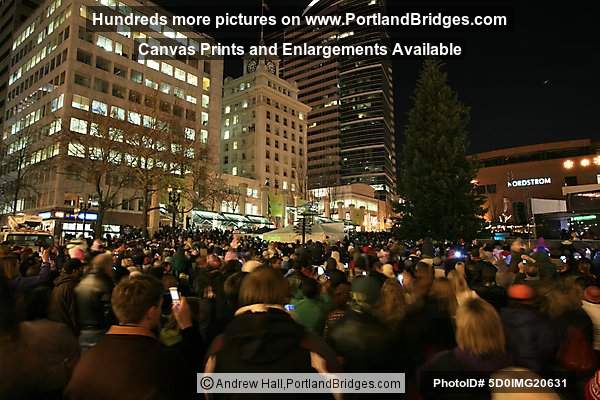 Portland Christmas Tree Lighting, 2007, Pioneer Courthouse Square