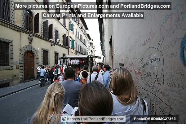 Waiting in the queue for the Accademia, Florence