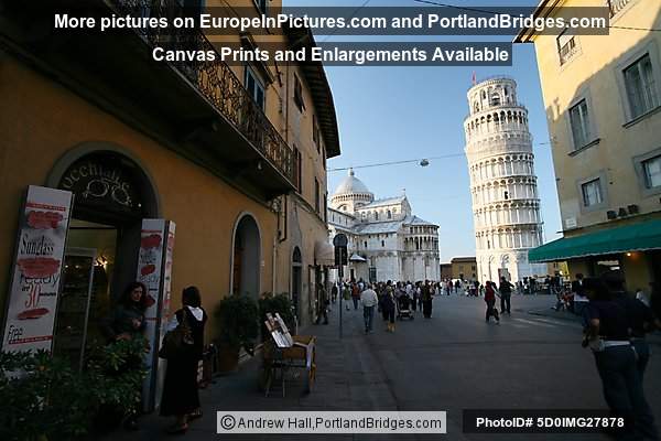 Pisa, Italy, streets and the Tower