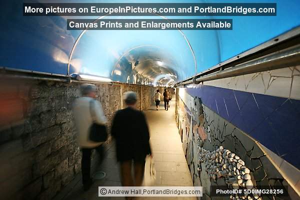 Cinque Terre: Riomaggiore tunnel from train station to town