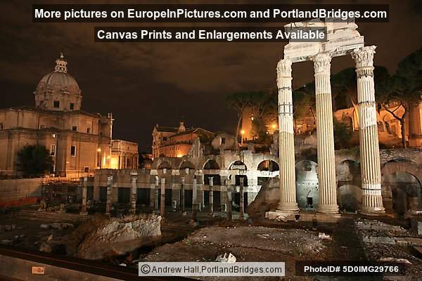 Roman Ruins at Night