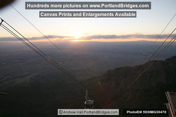 Tramway car, Albuquerque, New Mexico at Dusk
