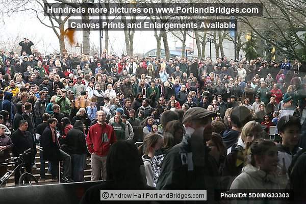 Barack Obama Rally, Seattle:  People who couldn't get in