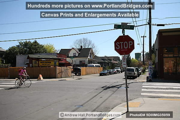 Alberta Street Cyclist, Digs (Portland, Oregon)