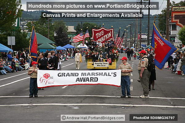 Grand Marshal's Award:  Salvation Army Float, Rose Festival Grand Floral Parade 2008  (Portland, Oregon)