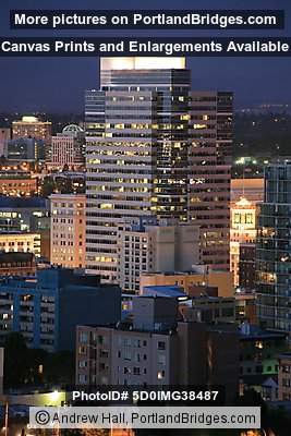 Fox Tower, Dusk (Portland, Oregon)