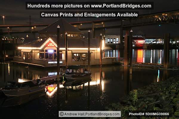 Marina Fish House (formerly Newport Bay), Riverplace, At Night (Portland, Oregon)