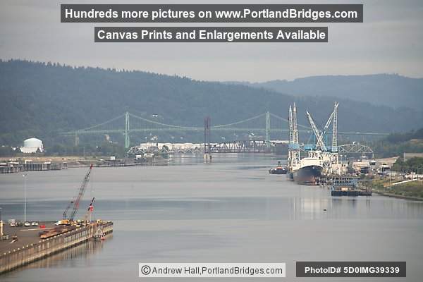 St. Johns Bridge from Fremont Bridge (Portland, Oregon)