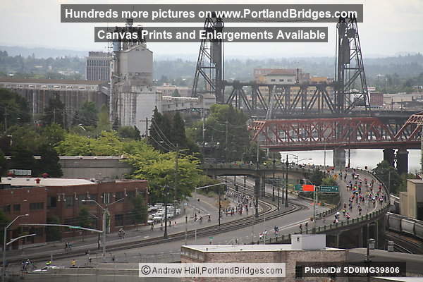 Steel Bridge, Broadway Bridge, Bridge Pedal 2008  (Portland, Oregon)