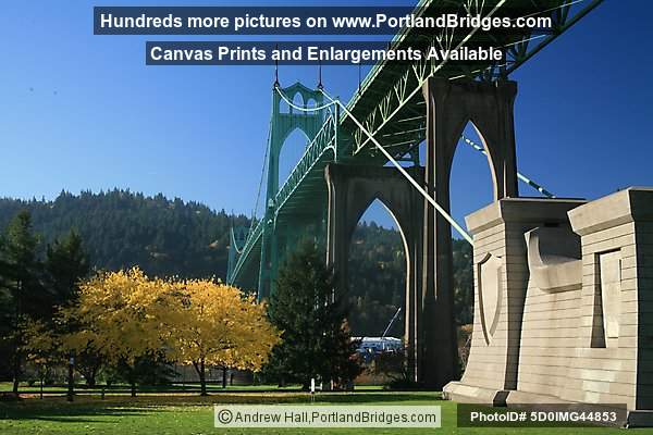 St. Johns Bridge, Fall Leaves (Portland, Oregon)
