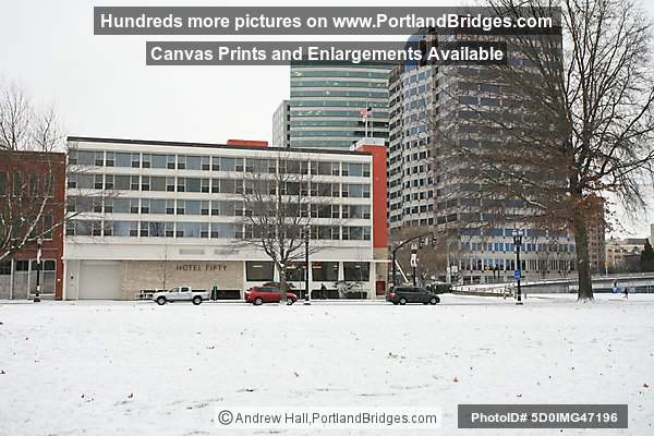 Hotel Fifty, Snow, Tom McCall Waterfront Park, 2008 (Portland, Oregon)