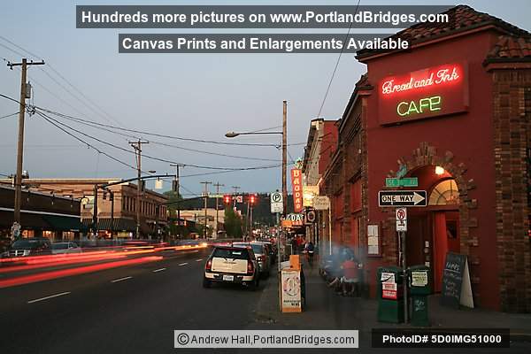 Bread and Ink Cafe, Hawthorne Boulevard, Dusk (Portland, Oregon)