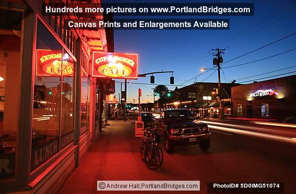 Cup and Saucer, Hawthorne Boulevard, Dusk (Portland, Oregon)