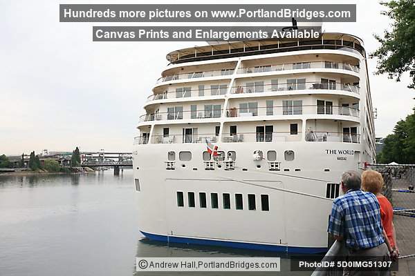 The World Cruise Ship, Docked, Portland, Oregon, June 2009