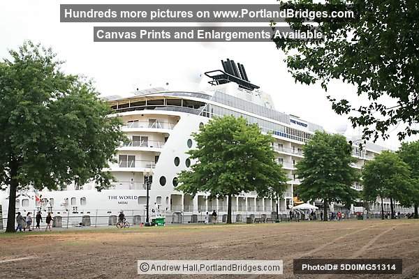 The World Cruise Ship, Docked, Portland, Oregon, June 2009