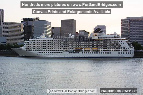The World Cruise Ship, docked on Willamette River, Portland, Oregon