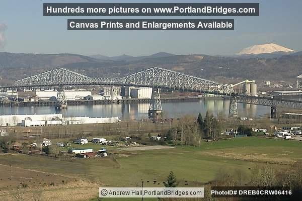 Lewis and Clark Bridge, Mt. Saint Helens, Columbia River