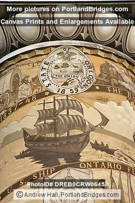 Astoria Column, Ship, Close-up