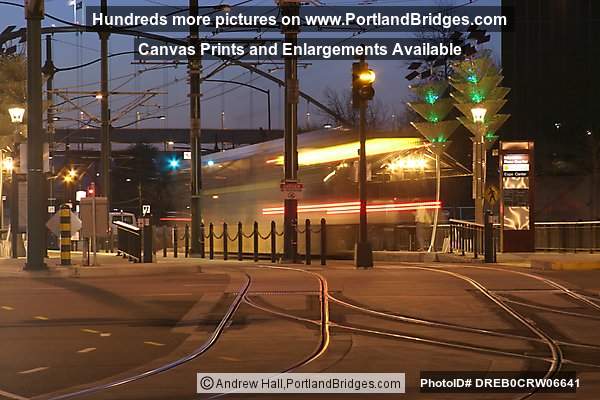 Max Train At Rose Quarter, Dusk (Portland, Oregon)