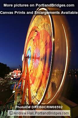Ferris Wheel Spinning, Dusk, Rose Festival 2005 (Portland, Oregon)