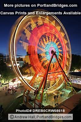 Ferris Wheel Spinning, Dusk, Rose Festival 2005 (Portland, Oregon)