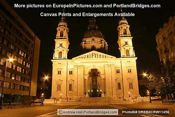 St. Stephens Basilica at Night, Budapest