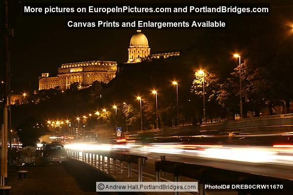 Buda Castle, Car Lights, Budapest