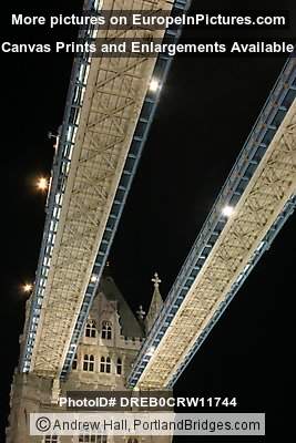 Tower Bridge, view looking up