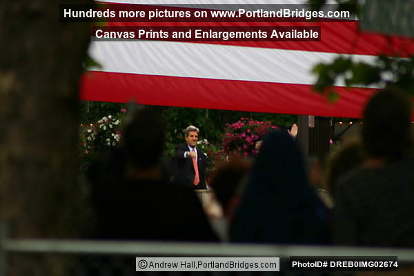 John Kerry Rally, Portland, Pioneer Courthouse Square, 2004