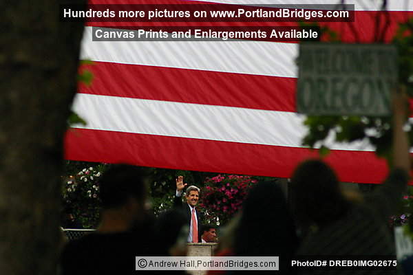 John Kerry Rally, Portland, Pioneer Courthouse Square, 2004
