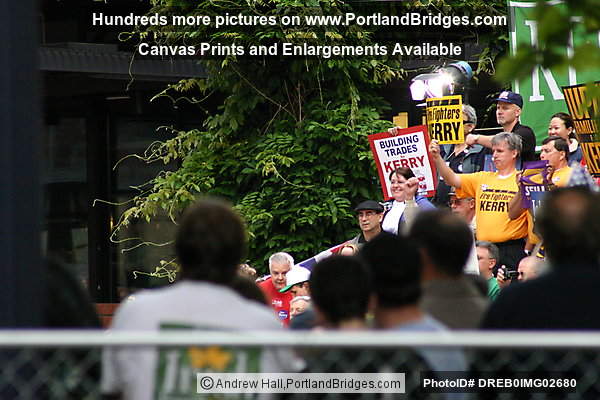 John Kerry Rally, Portland, Pioneer Courthouse Square, 2004