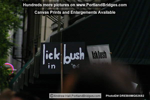 John Kerry Rally, Portland, Pioneer Courthouse Square, 2004