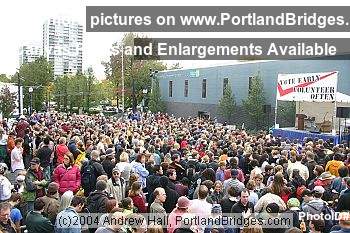 Michael Moore Rally for John Kerry, Portland State University, 2004