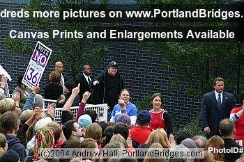 Michael Moore Rally for John Kerry, Portland State University, 2004
