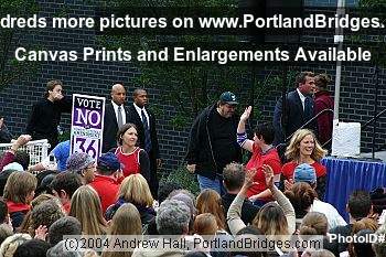 Michael Moore Rally for John Kerry, Portland State University, 2004