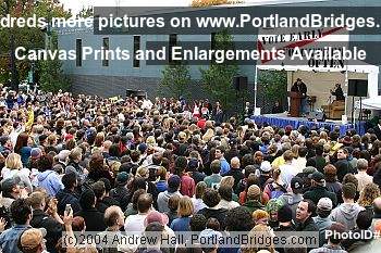 Michael Moore Rally for John Kerry, Portland State University, 2004
