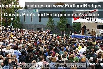 Michael Moore Rally for John Kerry, Portland State University, 2004