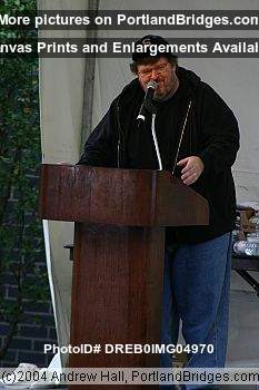 Michael Moore Rally for John Kerry, Portland State University, 2004