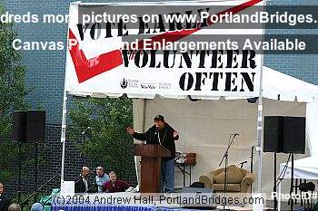 Michael Moore Rally for John Kerry, Portland State University, 2004