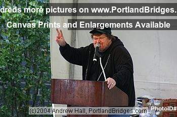 Michael Moore Rally for John Kerry, Portland State University, 2004