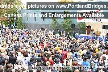 Michael Moore Rally for John Kerry, Portland State University, 2004