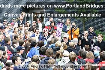 Michael Moore Rally for John Kerry, Portland State University, 2004