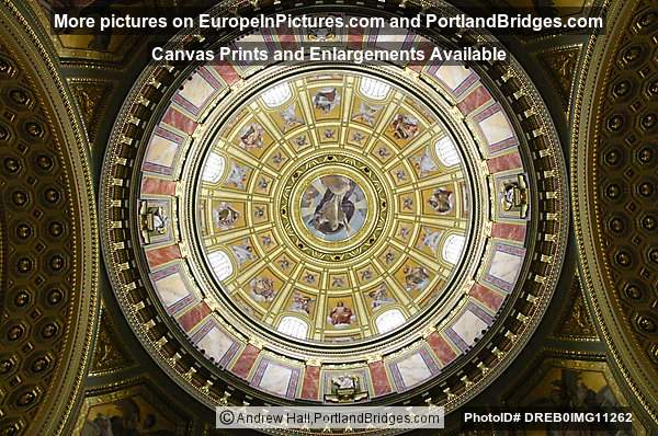 Budapest St. Stephens Basilica  Dome, from Inside