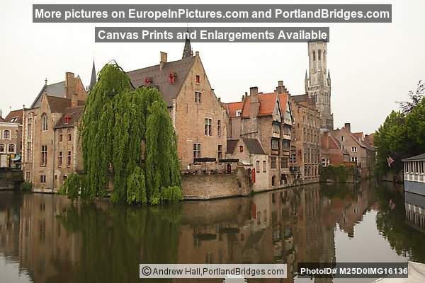 Brugge Bell Tower, Reflections, Canal