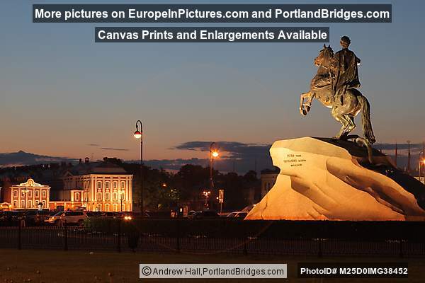Peter the Great Statue, Dusk