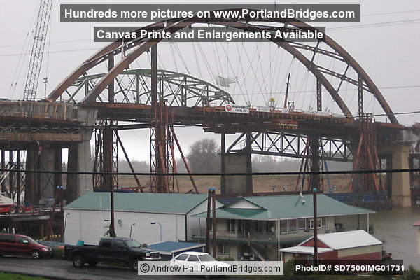 Sauvie Island Arch Span in place (Portland, Oregon)