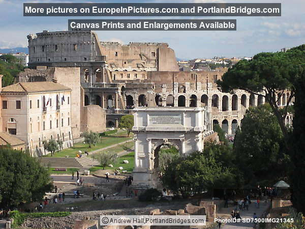 Colosseum and Arch of Titus, Rome