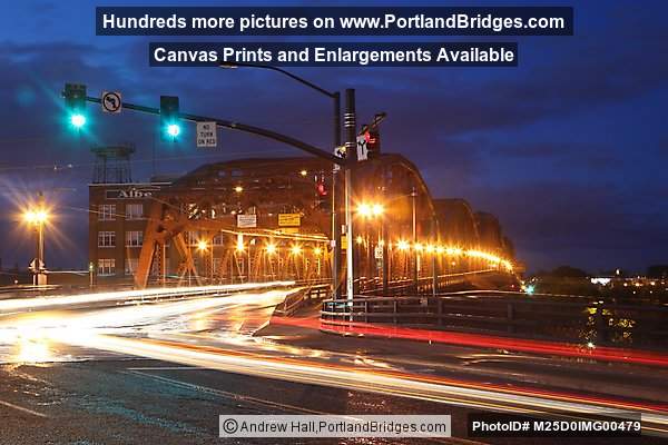 Broadway Bridge, Car Lights, Dusk (Portland, Oregon)
